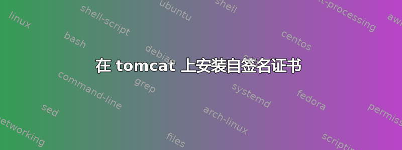 在 tomcat 上安装自签名证书