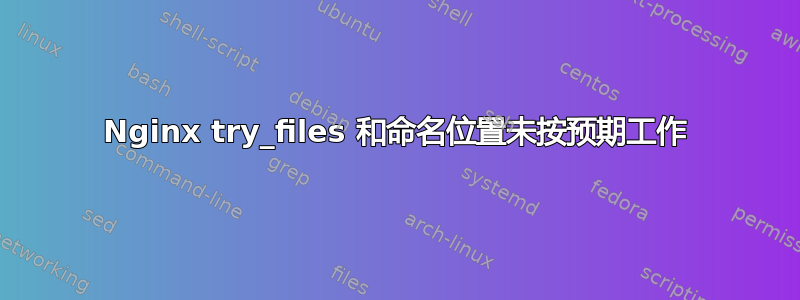 Nginx try_files 和命名位置未按预期工作