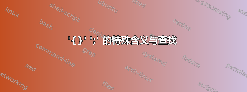 '{}' ';' 的特殊含义与查找