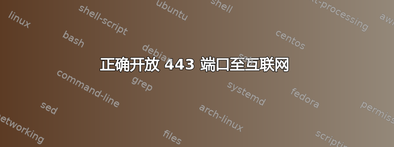 正确开放 443 端口至互联网