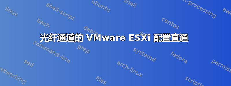 光纤通道的 VMware ESXi 配置直通