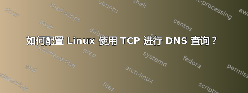 如何配置 Linux 使用 TCP 进行 DNS 查询？