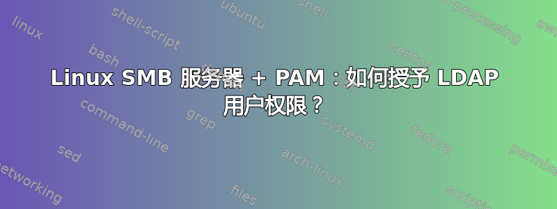 Linux SMB 服务器 + PAM：如何授予 LDAP 用户权限？