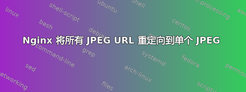 Nginx 将所有 JPEG URL 重定向到单个 JPEG