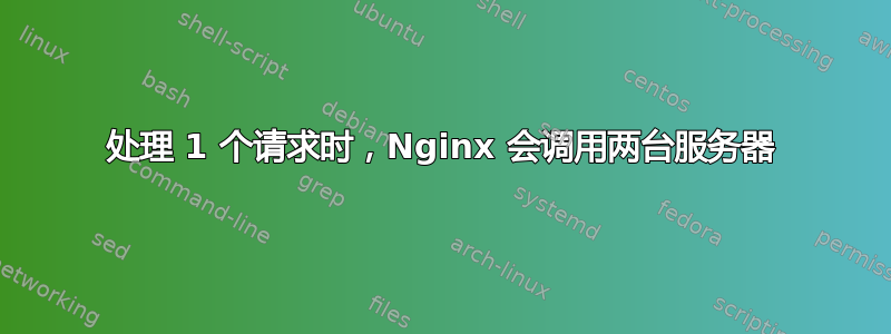 处理 1 个请求时，Nginx 会调用两台服务器