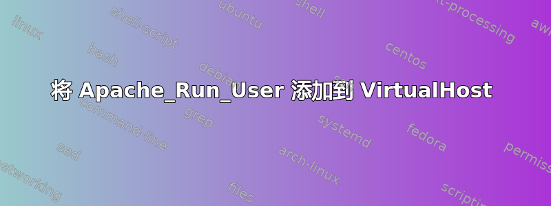 将 Apache_Run_User 添加到 VirtualHost