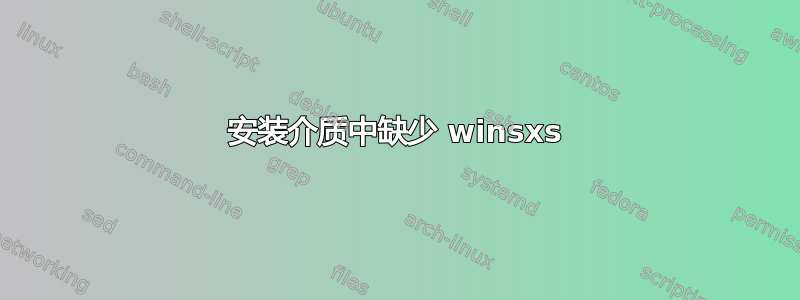 安装介质中缺少 winsxs