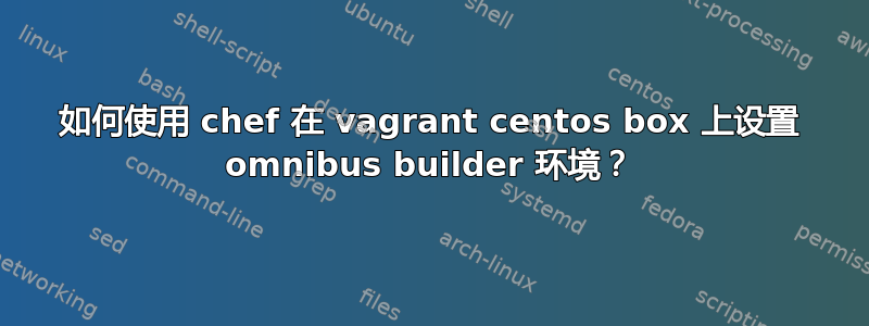 如何使用 chef 在 vagrant centos box 上设置 omnibus builder 环境？