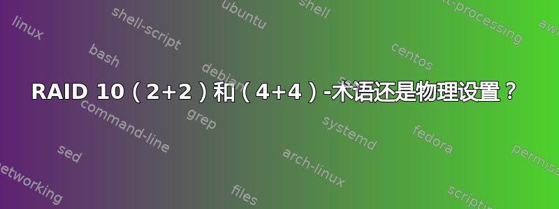 RAID 10（2+2）和（4+4）-术语还是物理设置？