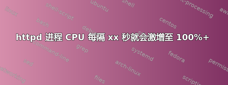 httpd 进程 CPU 每隔 xx 秒就会激增至 100%+