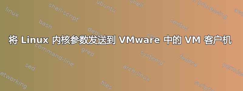 将 Linux 内核参数发送到 VMware 中的 VM 客户机