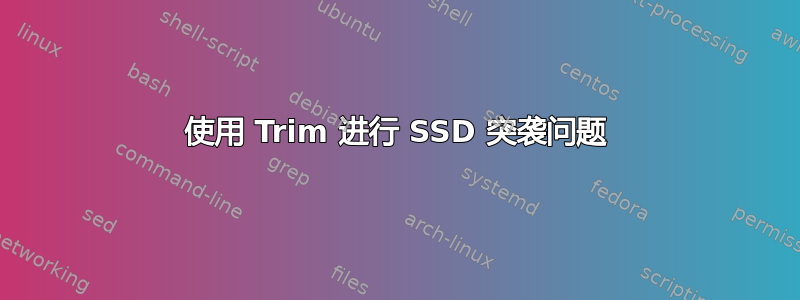 使用 Trim 进行 SSD 突袭问题