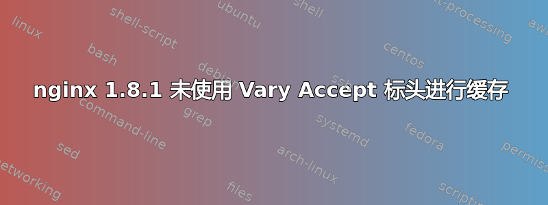 nginx 1.8.1 未使用 Vary Accept 标头进行缓存