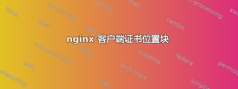 nginx 客户端证书位置块