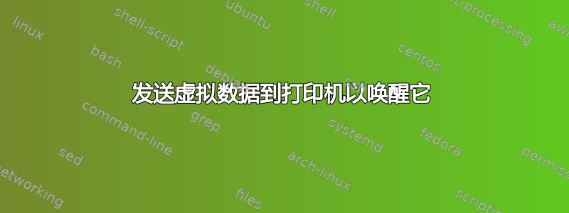 发送虚拟数据到打印机以唤醒它