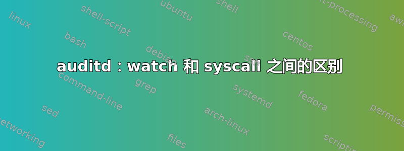 auditd：watch 和 syscall 之间的区别