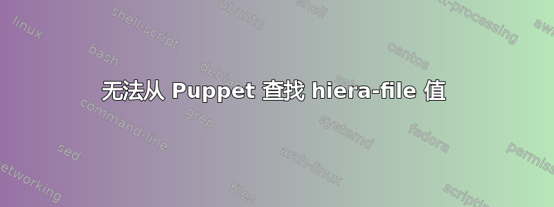 无法从 Puppet 查找 hiera-file 值