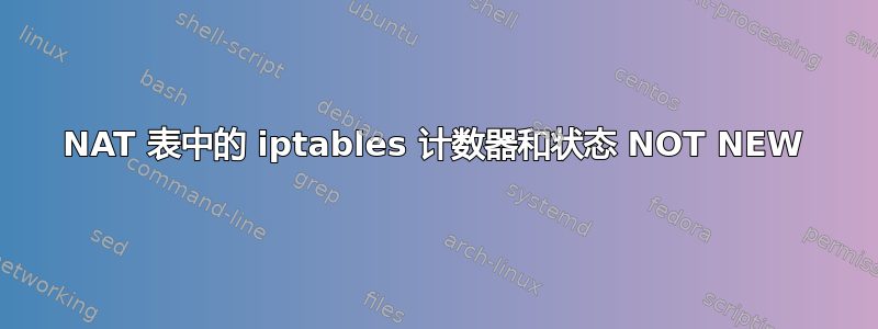 NAT 表中的 iptables 计数器和状态 NOT NEW