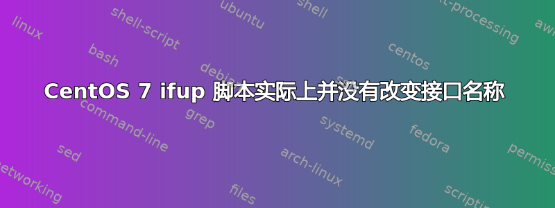 CentOS 7 ifup 脚本实际上并没有改变接口名称