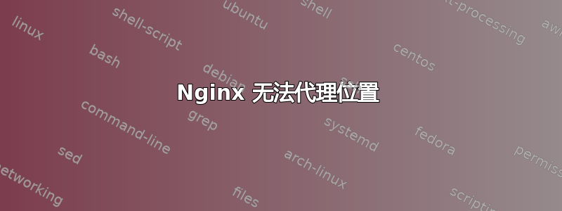 Nginx 无法代理位置