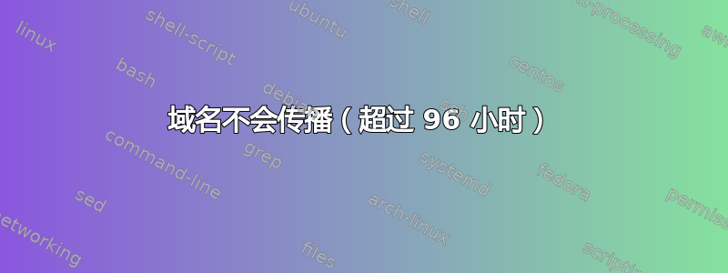 域名不会传播（超过 96 小时）