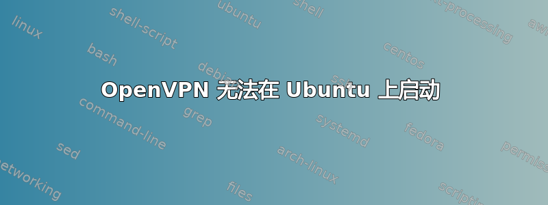 OpenVPN 无法在 Ubuntu 上启动