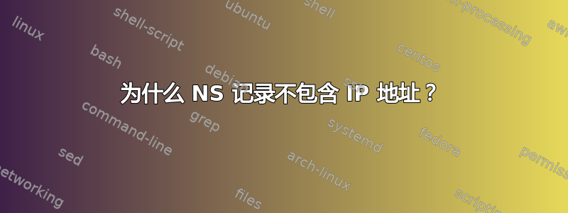 为什么 NS 记录不包含 IP 地址？