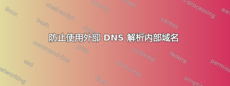 防止使用外部 DNS 解析内部域名