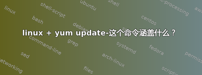 linux + yum update-这个命令涵盖什么？