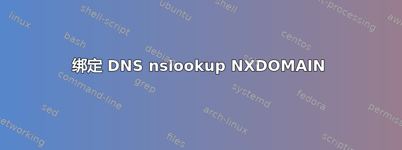 绑定 DNS nslookup NXDOMAIN