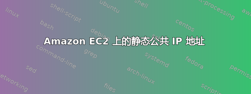 Amazon EC2 上的静态公共 IP 地址