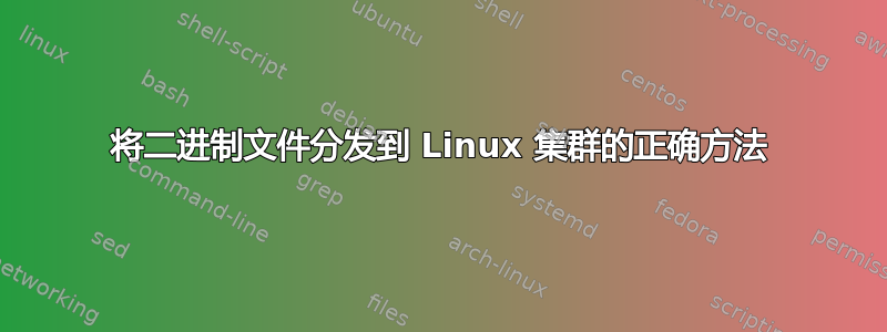 将二进制文件分发到 Linux 集群的正确方法