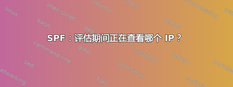 SPF：评估期间正在查看哪个 IP？