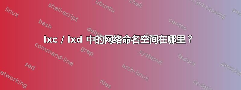 lxc / lxd 中的网络命名空间在哪里？