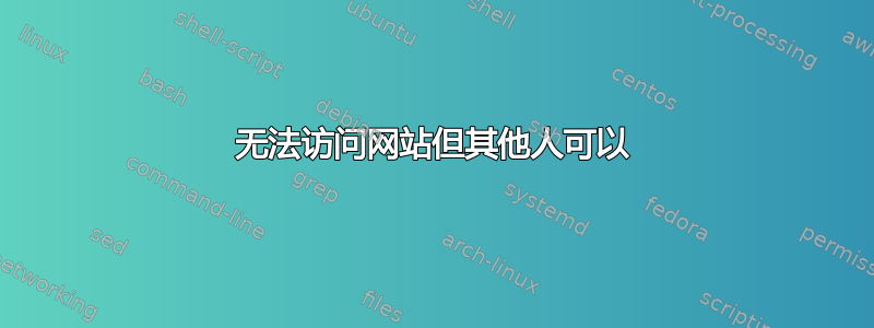 无法访问网站但其他人可以