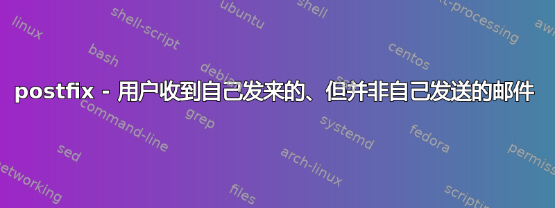 postfix - 用户收到自己发来的、但并非自己发送的邮件