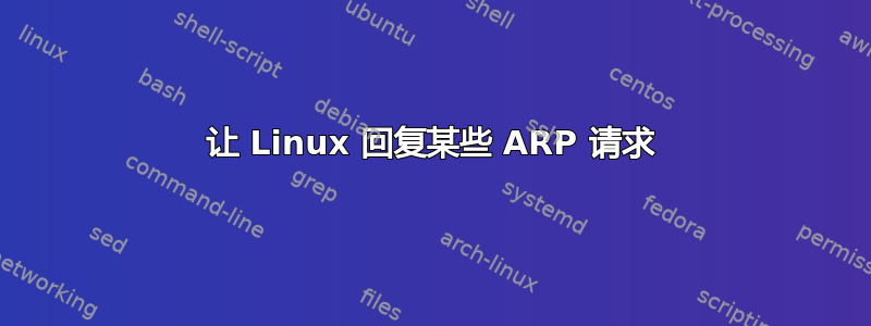 让 Linux 回复某些 ARP 请求