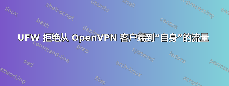 UFW 拒绝从 OpenVPN 客户端到“自身”的流量