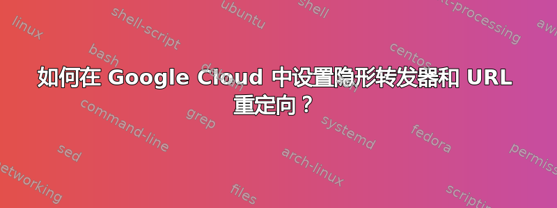 如何在 Google Cloud 中设置隐形转发器和 URL 重定向？