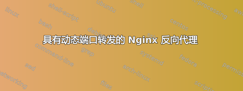 具有动态端口转发的 Nginx 反向代理