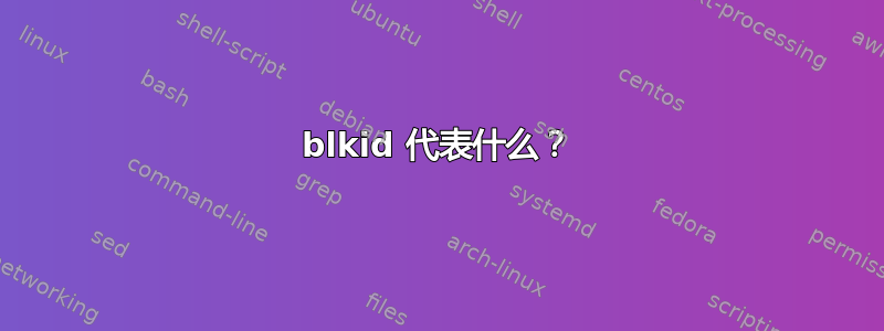 blkid 代表什么？