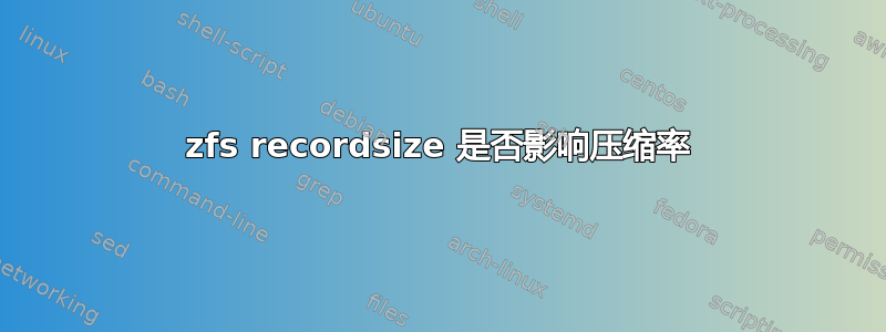 zfs recordsize 是否影响压缩率