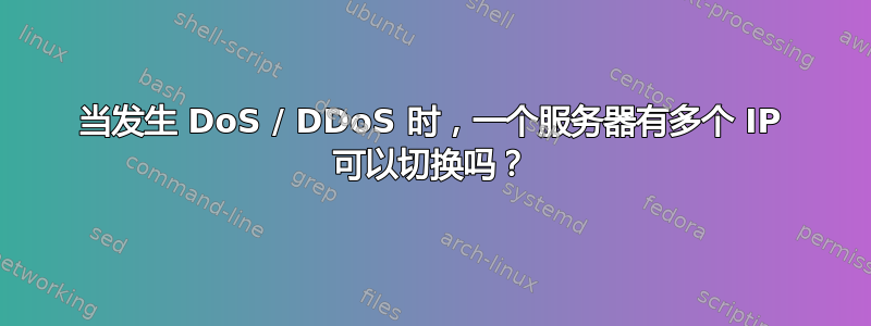 当发生 DoS / DDoS 时，一个服务器有多个 IP 可以切换吗？