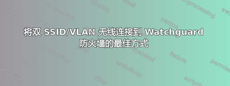 将双 SSID/VLAN 无线连接到 Watchguard 防火墙的最佳方式