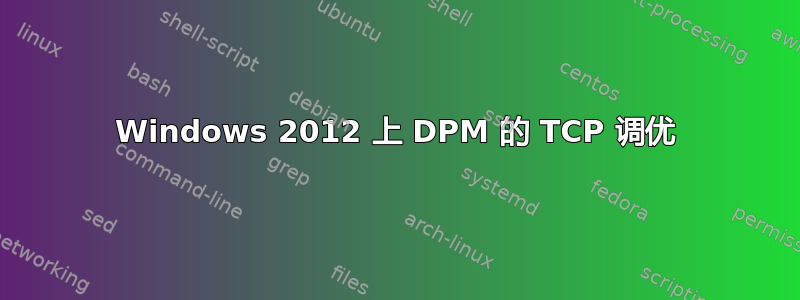 Windows 2012 上 DPM 的 TCP 调优