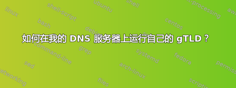 如何在我的 DNS 服务器上运行自己的 gTLD？