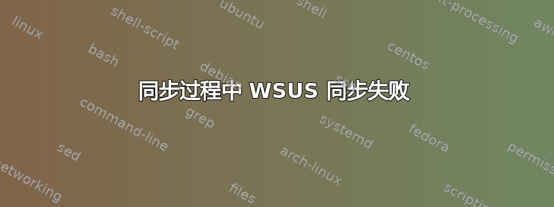 同步过程中 WSUS 同步失败