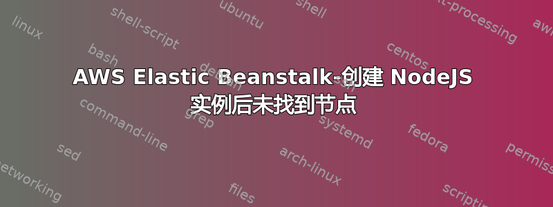 AWS Elastic Beanstalk-创建 NodeJS 实例后未找到节点