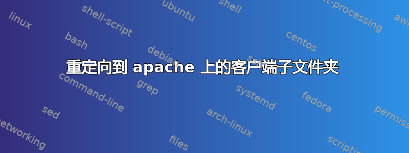 重定向到 apache 上的客户端子文件夹