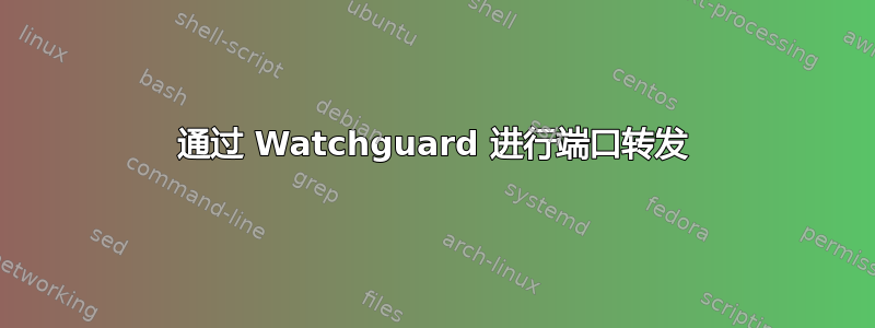 通过 Watchguard 进行端口转发